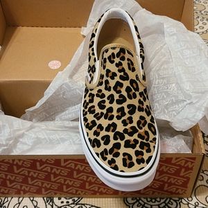 Vans Slip On Skate Shoe - Leopard